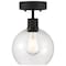 Access Lighting Port Nine Burgundy, Burgundy LED SemiFlush, Matte Black Finish, Clear Glass 63148LEDDLP-MBL/CLR - alternate 5
